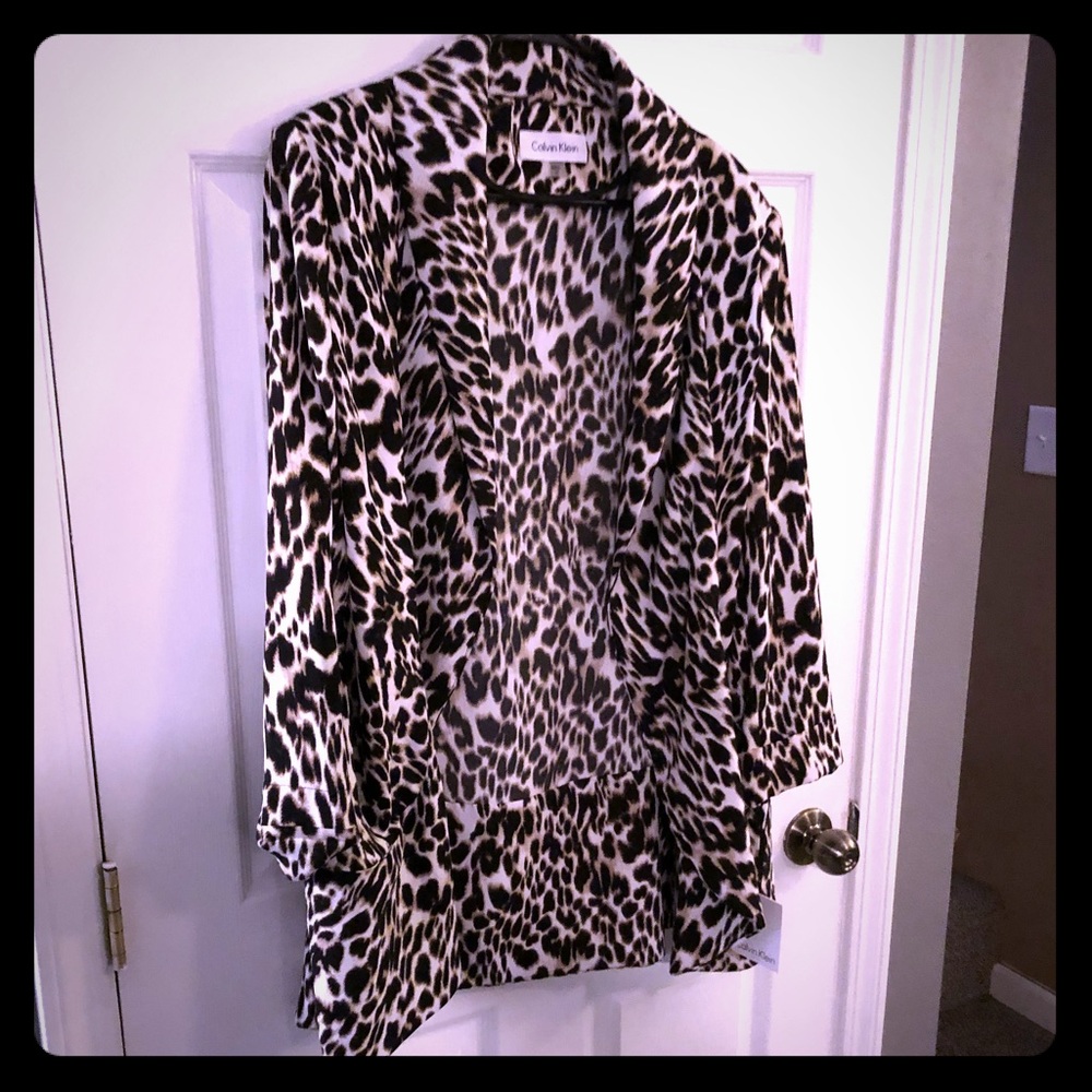 Calvin Klein open front blazer